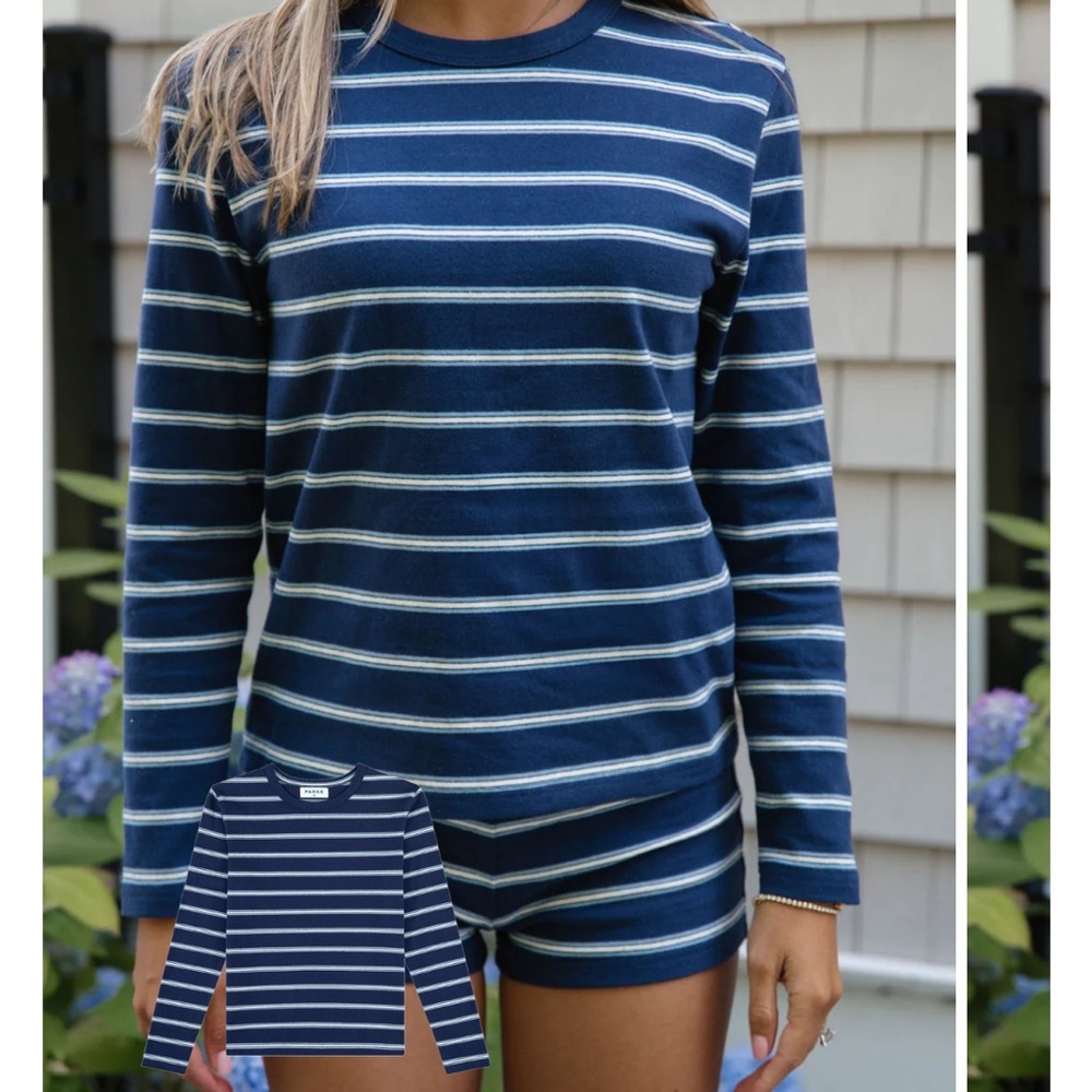 Maggie & Emma Long Sleeve Striped Tee